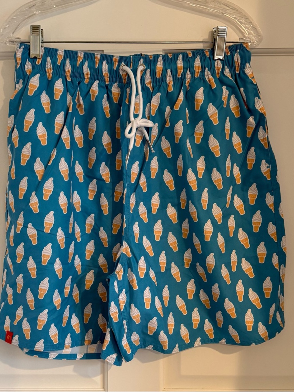 McDonald's ice cream cone swim trunks